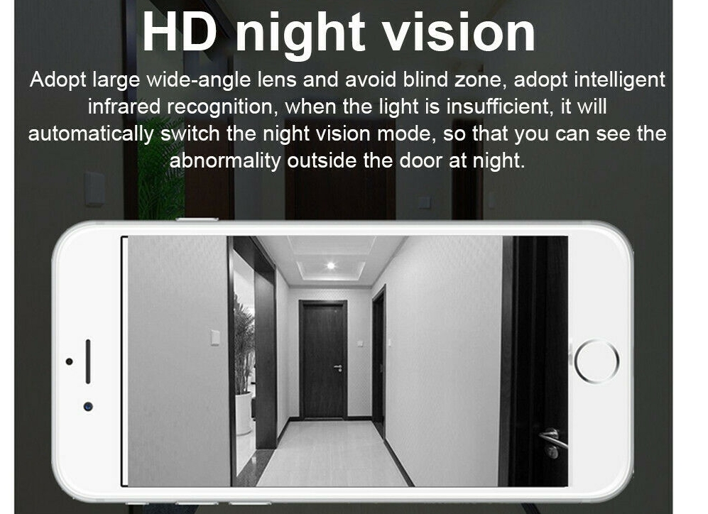 Timbre de video de visión nocturna por infrarrojos inalámbrico