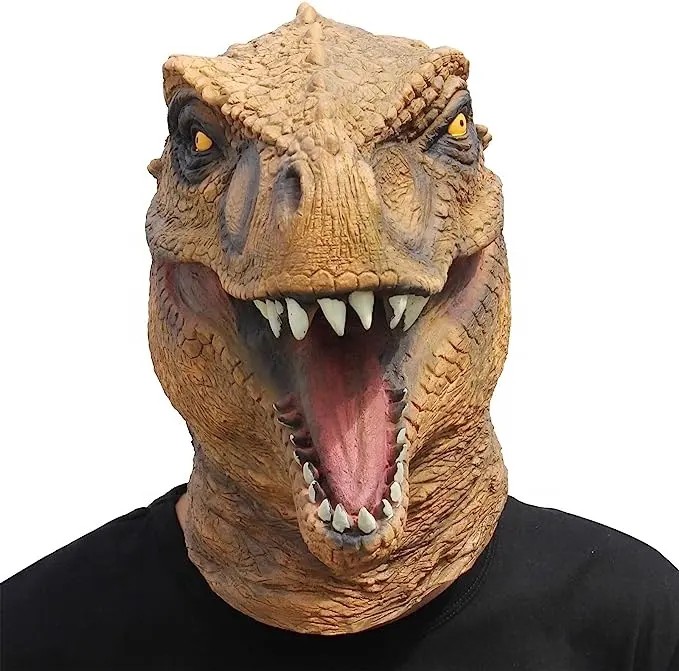 Máscara de dinosaurio - cara de máscara de parque jurásico (máscara de cabeza)