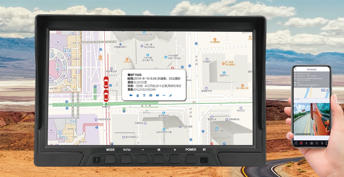 Monitor de coche wifi 4g para monitoreo en vivo
