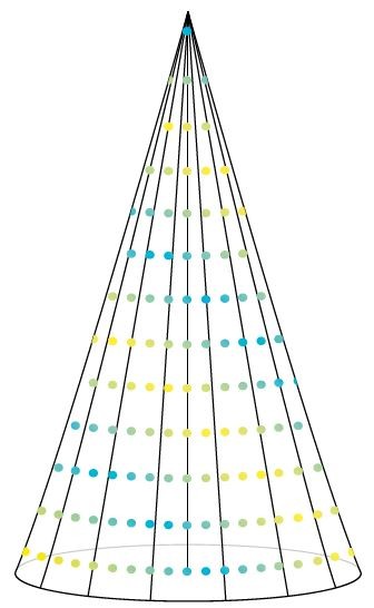 árbol de luz centelleante