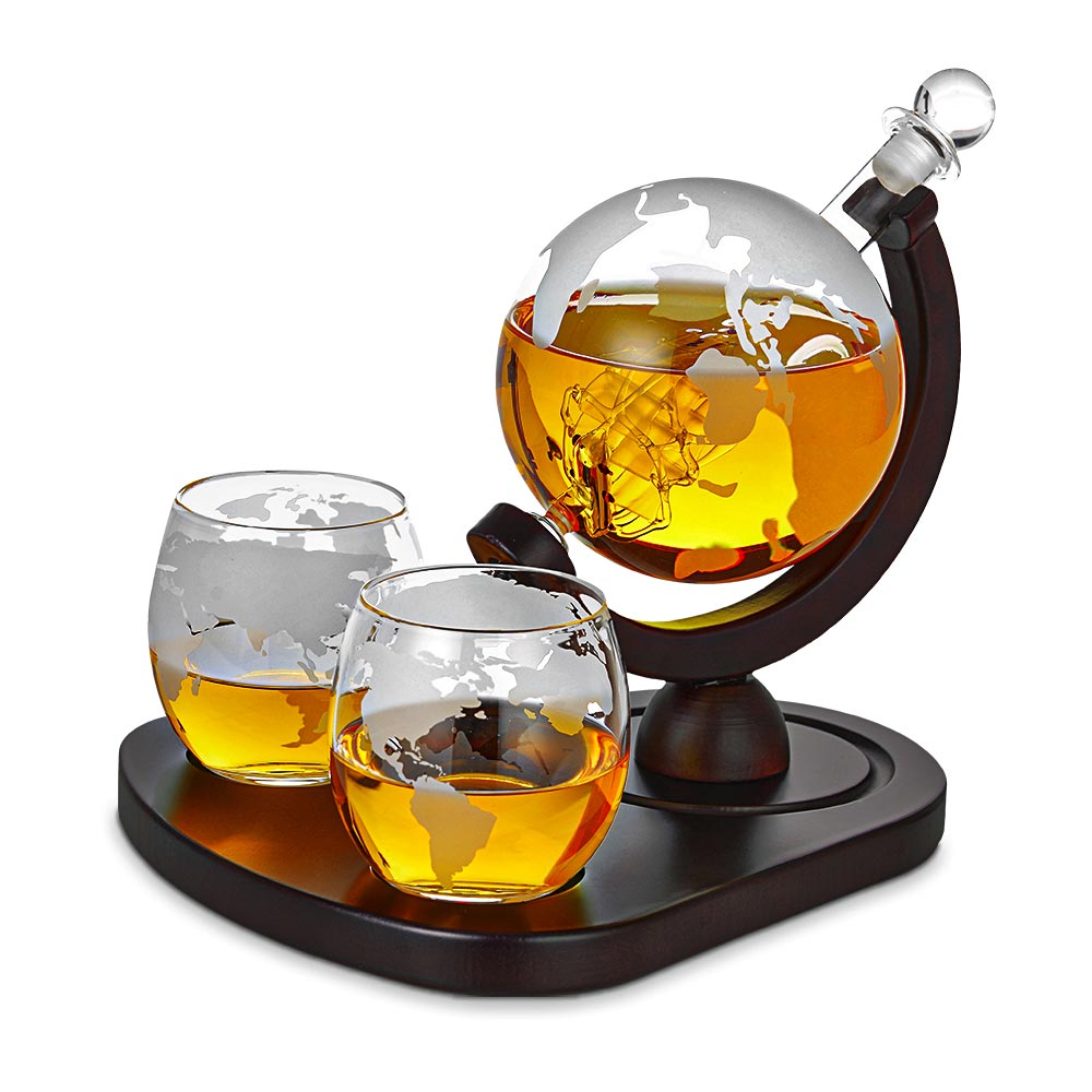 decantadores de whisky de globo - juego de vasos de whisky