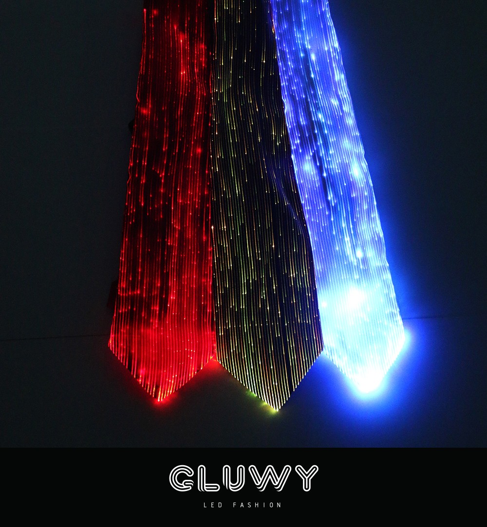 corbata multicolor de luz led