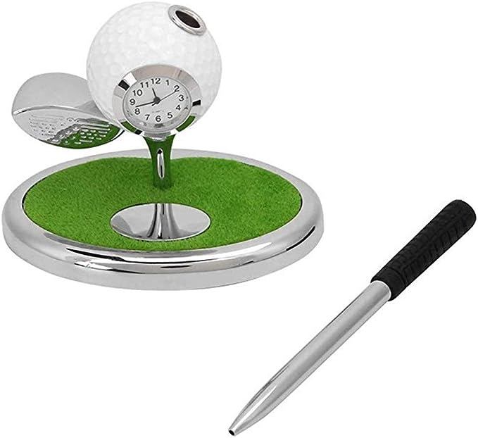 Bolígrafo de golf (bola con palo) con reloj funcional